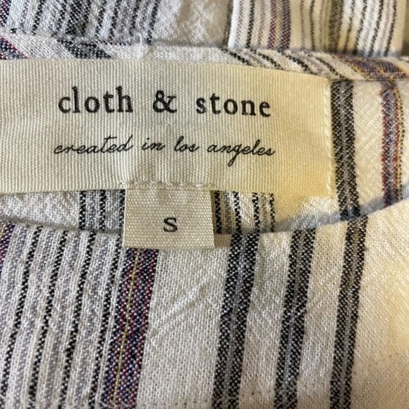 Cloth & Stone Striped Linen Blend Shift Dress - Picture 5 of 5